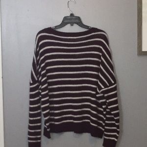 Red and White Striped Sweater